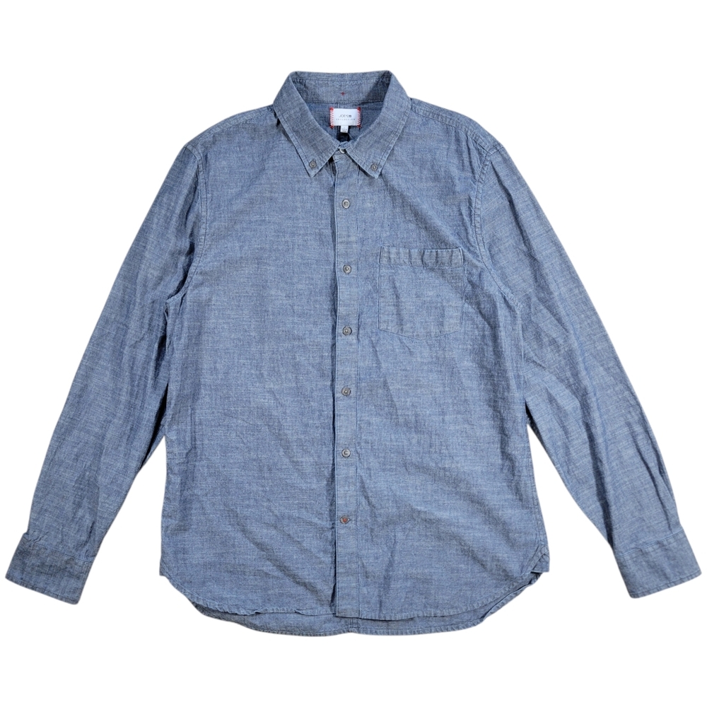 Joe's Jeans Chambray Shirt Mens L Blue Button Down Long Sleeve Jake Rinse Casual